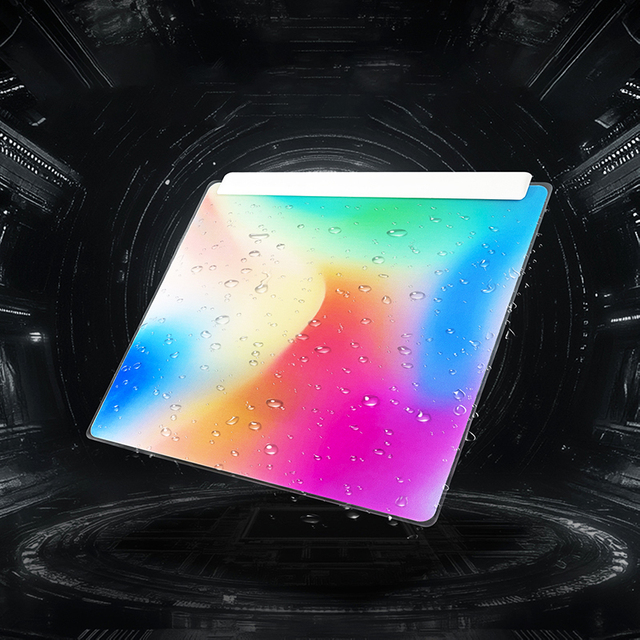 Colorful RGB Tempered Glass Mouse Pad Micro-etching Frosted Finish Fps Gaming Desk Mat Office Universal Non-pvdc Esports Stock