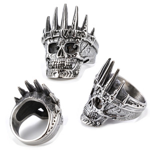 316 Edelstahl ringe für Männer Großhandel Schädel ringe liefern alle Arten von Biker Vintage Schädel ringe Wikinger Schmuck Zubehör - Product Image 1