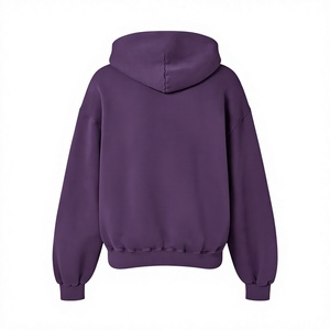 Regular Fit Men's Hooded Sweatshirt Solid Color Pocket Casual Knitted Long Sleeve 100% Cotton Winter Fleece Customized Hoodie - Product Image 4