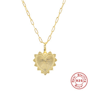 Collar con Colgante de Corazón de Plata de Ley 925 ROXI, Collar de Oro Real de 18k - Product Image 2