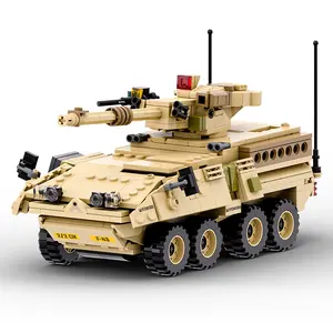 Wange Plastic army M1128 Mobile Gun System military toy brick building block set Toys tank blocks for boys war