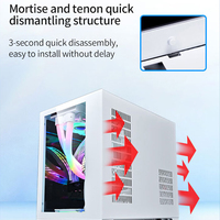 Lovingcool OEM Factory Most Popular Gaming PC Desktop Computer Gaming M-ATX/ITX Case RGB Computer Case With Screen