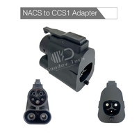 Adaptateur de chargeur EV NACS vers CCS1, haute puissance 500A, convertisseur rapide DC, broches plaquées argent, certifié UL CE FCC