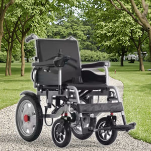 <span class=keywords><strong>Fauteuil</strong></span> <span class=keywords><strong>roulant</strong></span> électrique léger en acier pliant de vente chaude avec l'alimentation de batterie suspendue latérale - Product Image 5