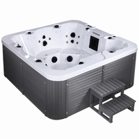 Baignoire en acrylique Balboa pour 6 personnes Baignoire à remous de luxe pour l'extérieur Bain à remous autoportant Massage pour le jardin