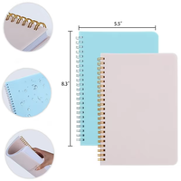 Cahiers d'exercices scolaires de haute qualité, 100 pages, couverture rigide, reliure spirale, lignage simple, pages personnalisables, pour cadeau