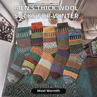 Chaussettes d'hiver en laine pour hommes, motif dessin animé, tricotées, pour jeunes, chaleur et confort automne/hiver – Meilleures ventes
