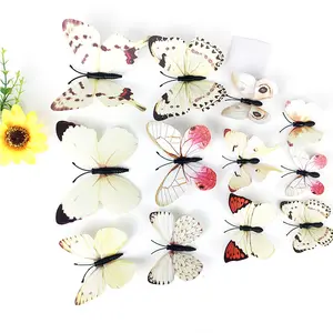 Toptan yüksek kalite 3D simülasyon kelebek parti yatak odası oturma odası dekorasyon kelebek