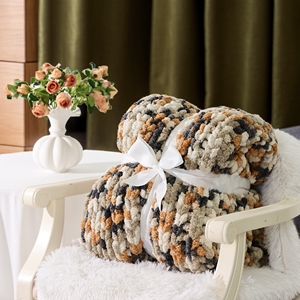 Ném Ấm Mềm Ấm Cúng Chăn Đan Chăn Chenille Sợi Chunky Trang Trí Nội Thất Đẹp Trang Trí Nội Thất Đi văng Giường Chăn - Product Image 6