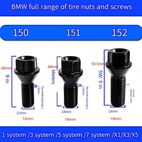 Écrous de roue de qualité OEM gros boulons et vis de roue en acier chromé pour pneus d'origine BMW 1 3 5 7 Series