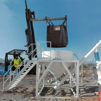 Machine d'emballage de ciment en vrac par tonne, Convoyeur à vis mobile pour le remplissage de camions de ciment, Machine d'alimentation de ciment en sacs par trémie de déballage