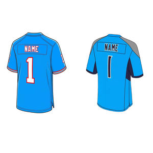 Camiseta Deportiva Personalizada de Manga Corta con Malla para Adultos, para Prácticas y Juegos de Fútbol Americano Universitario - Product Image 1