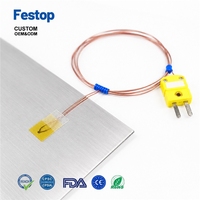 Sonde de température adhésive ultra-mince à réponse rapide de type K en Kapton pour la surveillance de la température des plaques chauffantes de moules