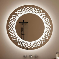 Miroir de salle de bain rond LED intelligent à commande tactile, anti-buée, avec fixation murale et alimentation par prise, idéal pour hôtels et salons – Offre Spéciale