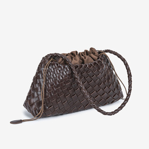 Source Factory Shoulder Women's Dumpling <strong>Bag</strong> Fashion Handmade PU Woven Single Strap <strong>Bag</strong> All-match Underarm <strong>Bag</strong> Retro Mother-<strong>son</strong> - Product Image 4