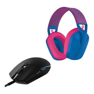 Pack Gaming G SERIES : Casque G435 Lightspeed + Souris G203 Bleu et Noir 991 000528 - Product Image 1