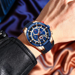 Montres à quartz sportives en silicone or rose à <span class=keywords><strong>prix</strong></span> avantageux, personnalisées, de marque haut de gamme, étanches, <span class=keywords><strong>montre</strong></span>-bracelet, chronomètre - Product Image 6