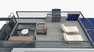 Allhouse Aluminio Turismo <span class=keywords><strong>Restaurante</strong></span> flotante Agua Casa flotante para fiesta y placer familiar - Product Image 2