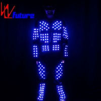 Costume de robot LED, costume Tron LED, robes qui brillent dans le noir, vêtements de performance, musique de danse électronique, vêtements pour hommes, costumes de DJ