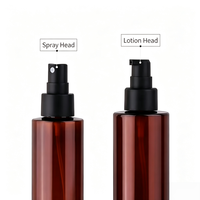Bouteilles pulvérisatrices vides en PET ambré 100ml 120ml 150ml 200ml avec pompe à lotion à pression, flacons en plastique marron, vente en gros
