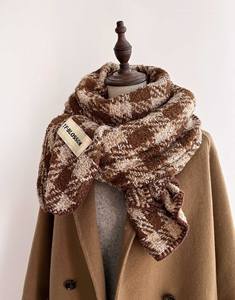 Mode hiver plus chaud tissé Plaid Pashmina châles pour femmes 65*200cm chaud sertissage écharpe étole <span class=keywords><strong>pied</strong></span> <span class=keywords><strong>de</strong></span> <span class=keywords><strong>poule</strong></span> cachemire écharpes - Product Image 4