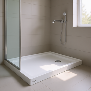 Receveur de douche rectangulaire Vevor 60 x 30 pouces en acrylique avec drain droit et base antidérapante pour salle de bain - Product Image 2