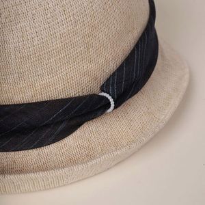 2025 New Arrival Linen Knitted Fisherman Hat for Women Spring Summer Outdoor Travel <b>Sunscreen</b> Sunshade Sun Hat - Product Image 4