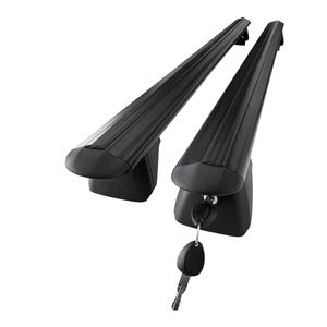 Barres <span class=keywords><strong>de</strong></span> <span class=keywords><strong>toit</strong></span> universelles en aluminium pour SUV, berline et break - Verrouillables, barres transversales réglables pour les voyages en famille - Product Image 2
