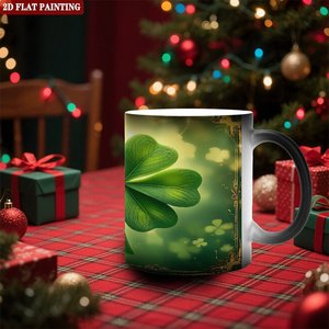 Outdoor Lawn Picnic Drinking Mug Frosted Black 11oz Ceramic Heat Sensitive <b>Magic</b> Cup - Product Image 2
