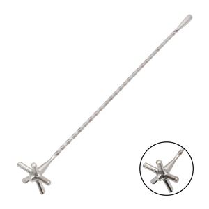 Cuillère de bar en acier inoxydable durable pour <span class=keywords><strong>shaker</strong></span> à cocktails <span class=keywords><strong>Tiki</strong></span>, outil de mélange cinq étoiles pour Mojito et glace pilée - Product Image 1