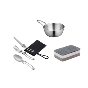 Juego de Utensilios de Cocina Ultraligeros para Acampar, <span class=keywords><strong>Accesorios</strong></span> de <span class=keywords><strong>Campamento</strong></span>, Juego de Ollas y Sartenes - Product Image 3