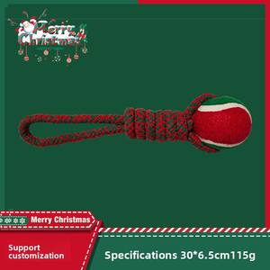 Noel sıcak satış çevre dostu köpek interaktif pamuk halat oyuncak eğitim oyuncak düğüm oyuncak köpek çiğneme oyuncakları diş temizleme için - Product Image 5