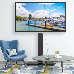 Meuble TV au sol Offre Spéciale avec verrouillage de sécurité pour télévision de taille moyenne Base en verre trempé haut de gamme avec <span class=keywords><strong>pieds</strong></span> antidérapants Support TV - Product Image 2
