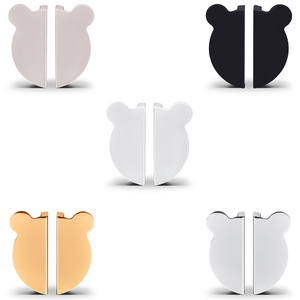 Aluminum Alloy Cabinet Handles Bear Shape Half Dumpling Design Drawer <b>Door</b> <b>Knobs</b> Contemporary Style Durable Surface Mount - Product Image 4
