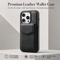 Étui en cuir PU de luxe au toucher soyeux pour iPhone 18 Pro Max 17 16 15 14, coque avec béquille rotative à 360° et couvercle magnétique robuste