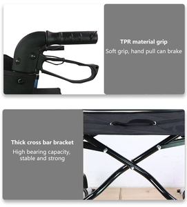 रोलस्टल बुजुर्ग फोल्डिंग एल्यूमीनियम वॉकर रोगी के लिए सीट फोल्डिंग रोलर पुनर्वास उपकरण के साथ - Product Image 3