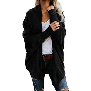 Cárdigan de punto con <span class=keywords><strong>manga</strong></span> de murciélago a la moda de Color sólido 2025 para <span class=keywords><strong>mujer</strong></span> estilo informal para invierno - Product Image 1