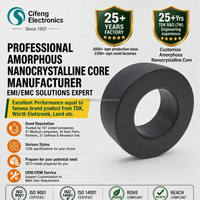 Núcleo Toroidal de Material Nanocristalino Amorfo, Carcasa de Plástico, Transformadores de Alta Permeabilidad, Inductores, Bobina de Choque, Modelo CF UT50X80X25