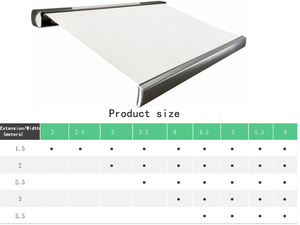 Auvent rétractable <span class=keywords><strong>électrique</strong></span> pour l'extérieur, <span class=keywords><strong>4m</strong></span>, manuel, mural, pare-soleil rétractable, pour garage, auvent motorisé à cassette complète - Product Image 6