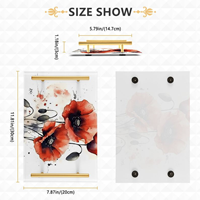 Plateau en acrylique personnalisé imprimé UV, organiseur de parfums et maquillage, plateau de rangement esthétique pour salle de bain avec poignées pour la décoration