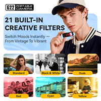 G22 Taşınabilir Anahtarlık Kamera 1080P HD Kayıt 27.2g Ultra Hafif, 1.47 İnç LCD Ekran, 21 Yaratıcı Filtre PC Web Kamerası Fonksiyonu