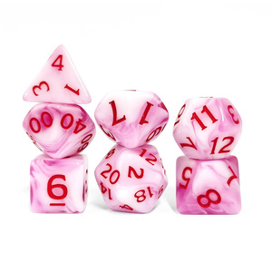 HS DICE Factory personnalisé <span class=keywords><strong>de</strong></span> haute qualité mélange <span class=keywords><strong>de</strong></span> couleurs 7 pièces/ensemble <span class=keywords><strong>de</strong></span> dés en matériau acrylique pour les jeux <span class=keywords><strong>de</strong></span> donjons et <span class=keywords><strong>de</strong></span> dragons - Product Image 2
