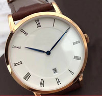 Montres de luxe pour hommes en cuir à quartz, personnalisées, vente en gros d'usine, épaisseur du boîtier 9 mm – Offre spéciale