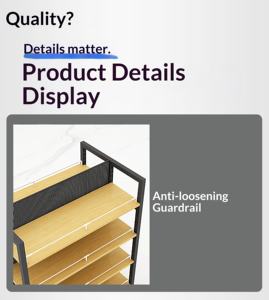 खुदरा दुकानों और सुपरमार्केट के लिए अनुकूलन आकार के साथ टिकाऊ स्टील-लकड़ी डिस्प्ले स्टैंड (एकल/डबल-पक्षीय) - Product Image 4