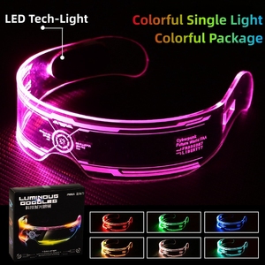 Safender Cyberpunk แว่นตาเรืองแสง LED เทศกาลสร้างสรรค์อุปกรณ์สำหรับงานเลี้ยง