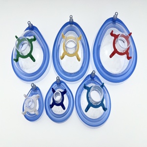 Masker CPR medis PVC bantalan udara, masker anestesi kualitas tinggi dengan katup sekali pakai untuk mesin anestesi - Product Image 5