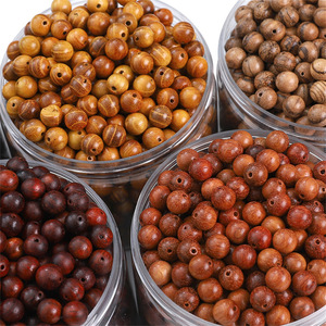 Wholesale DIY 8mm Round <b>Wood</b> <b>Beads</b> with Transparent Plating for Jewelry Making Custom Logo Option 50PCs/Bag in Mixed Colors - Product Image 3