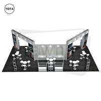 Yota - Design moderne - Stand d'exposition 360° - Cadre en aluminium - Bande LED - Personnalisable - Installation facile - Stand d'exposition