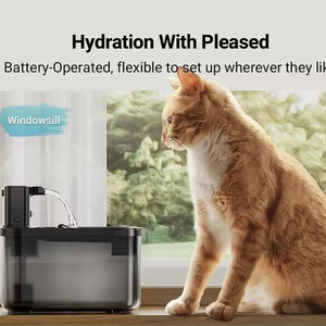 Fontaine à eau intelligente sans fil pour chat avec matériaux sans BPA, pompe silencieuse et débit réglable pour l'hydratation des chats d'intérieur - Product Image 1
