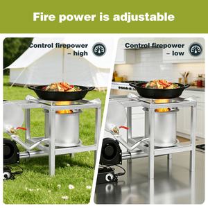Poêle à combustion d'huile usagée écologique avec souffleur - Chauffage/cuisinière multi-combustible portable pour garage/atelier/usage extérieur - Product Image 3
